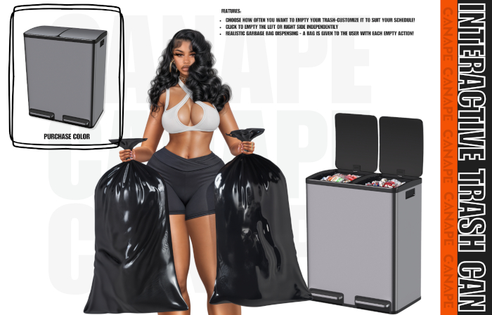 [Canape] Interactive Trash Can - SILVER