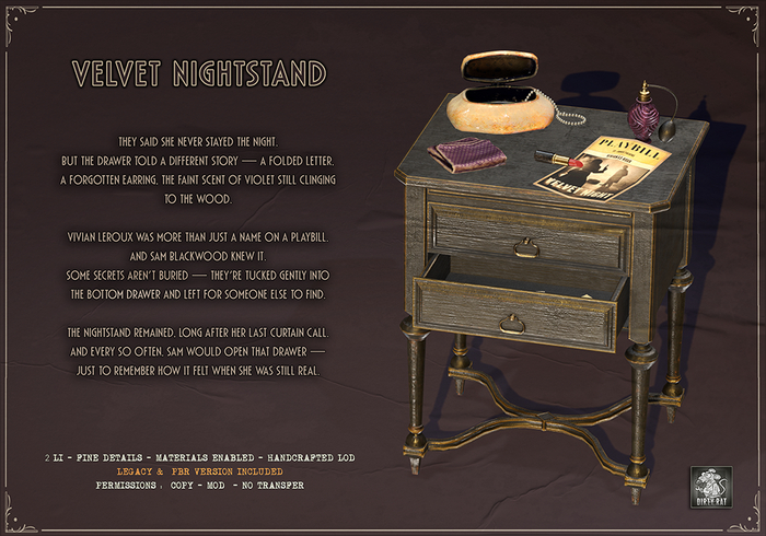 Dirty Rat - Velvet Nightstand