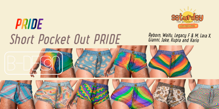B-DE@N Short Pocket Out PRIDE