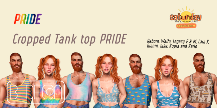 B-DE@N Cropped Tank top PRIDE