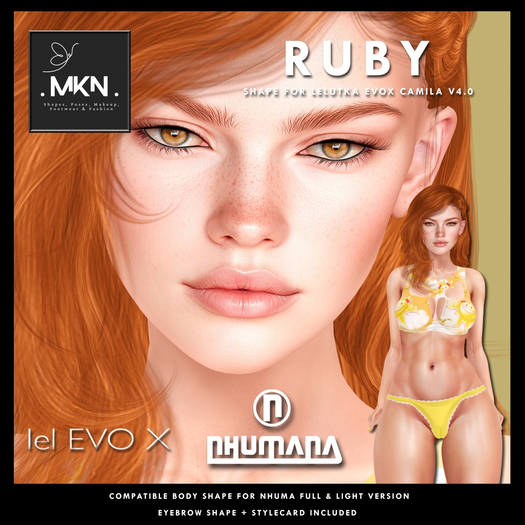 PROMO . MKN . Ruby Shape [Lelutka EvoX Camila v4.0] 