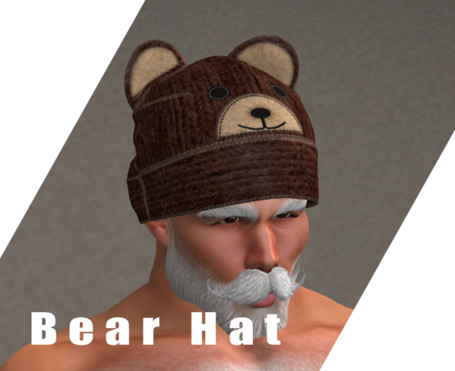 Bear Hat - High LOD & Quality Details ( Cuddly, Grizzly, Cute Cap, Game Play Ready, Boy, Girl, Furry, Unisex )