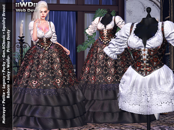 ::WD:: Gown Marquise - Red Flower