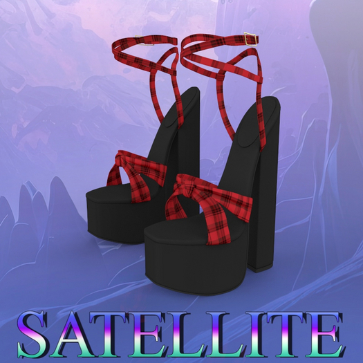 Red Plaid Gossip Heels Reborn