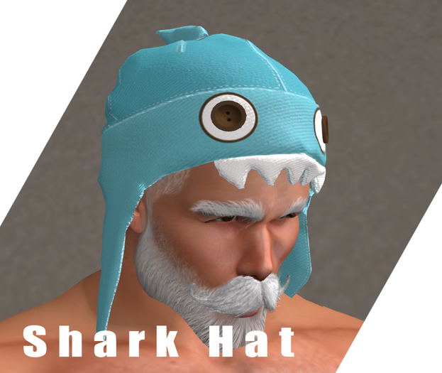 Shark Hat - High LOD & Quality Details ( Cute Cap, Game Play Ready, Girl, Boy, Unisex, Furry )