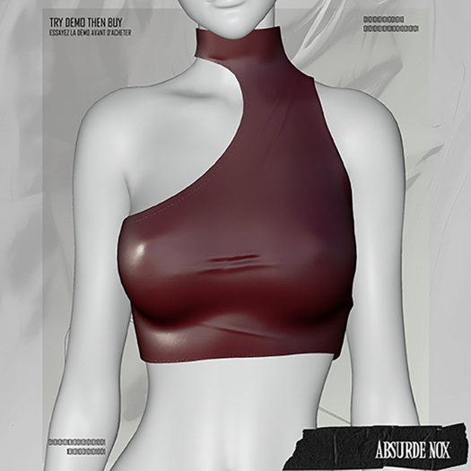 GIFT Absurde Nox Top Crop Leather Red