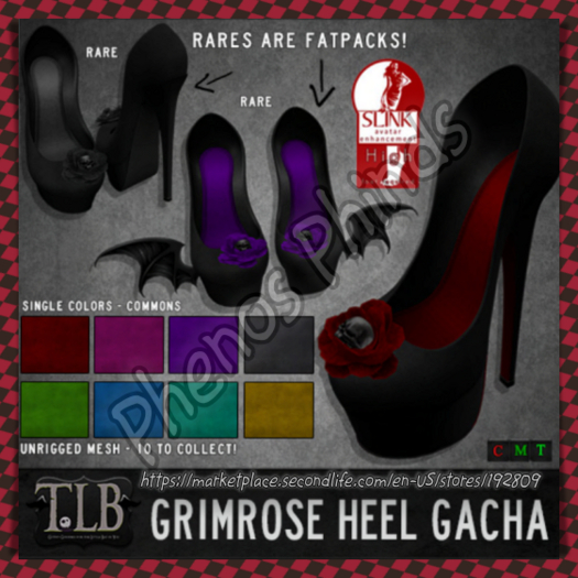!TLB - Grimrose Heels/Pink-bxd RETIRED GACHA