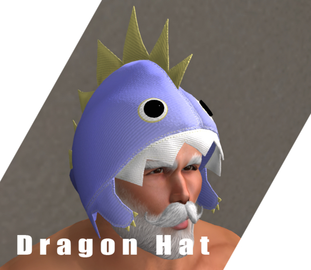 Dragon Hat - High LOD & Quality Details ( Cute Cap, Game Play Ready, Girl, Boy, Unisex, Furry, Dinosaur ) >>> Promo <<<