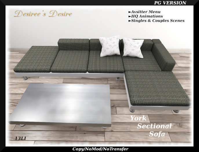 ::::Desiree's Desire:::: York Sectional Sofa (BOXED)