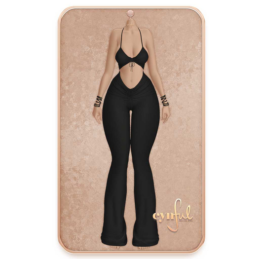 Cynful Weekend Feels - Halter Jumpsuit - Black