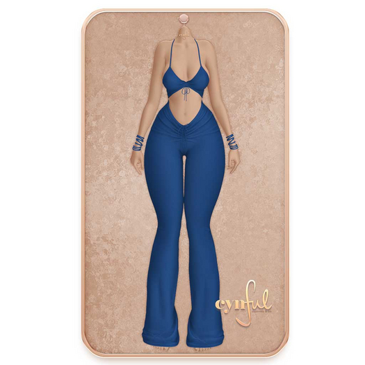 Cynful Weekend Feels - Halter Jumpsuit - Navy