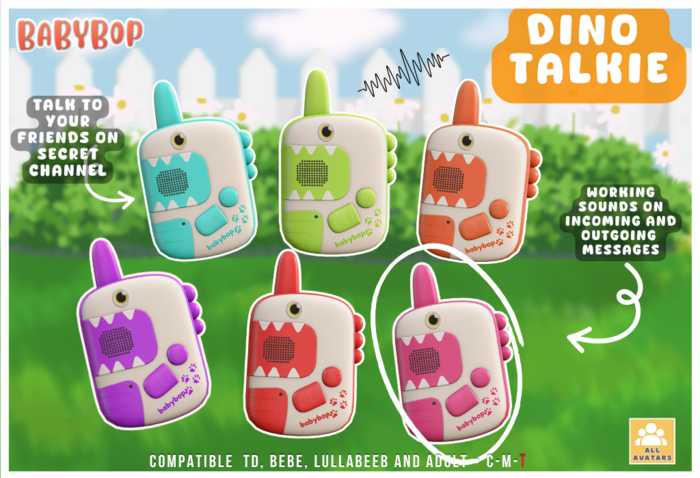 :bb: Dino Talkie - Pink