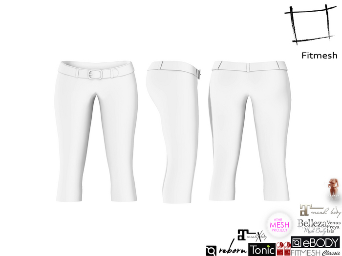 Full Perm Low Rise Jeans Pants with Belt Maitreya 5.3 LaraX Slink Hourglass Belleza Freya Isis Venus Ebody Reborn Legacy