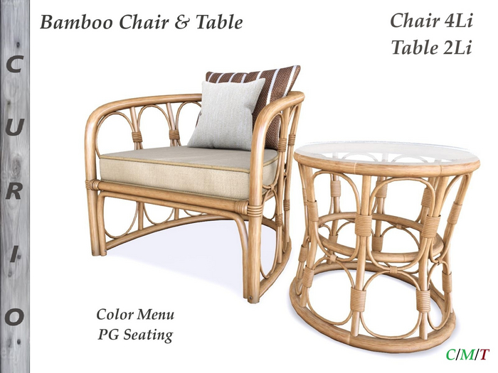 Bamboo Chair & Side Table