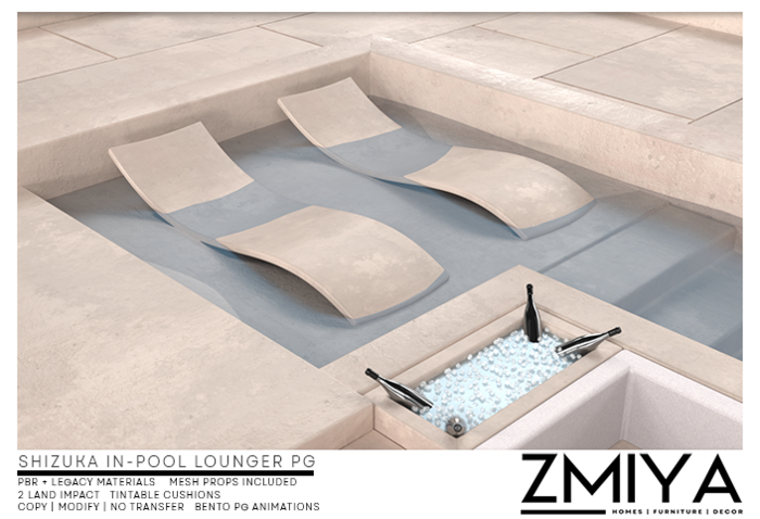 ZMIYA Shizuka In-Pool Lounger PG