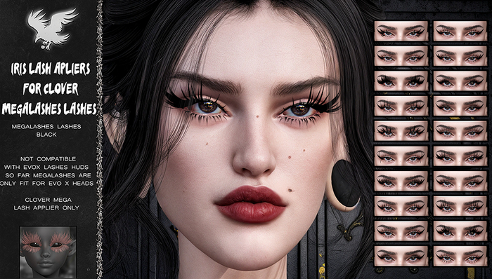Cherry//Crow// Iris Lash Apliers FOR Clover - MegaLashes Lashes