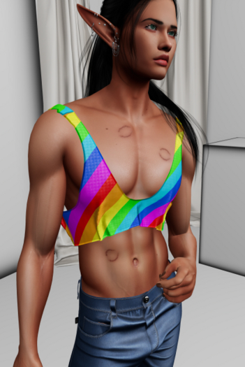 [OwlMuffins] Workout Top -  Rainbow Pride