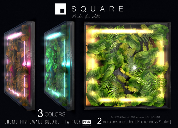 [ SQUARE ] - COSMO Phytowall Square : FATPACK <PBR> [Add]