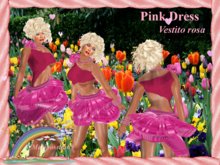 Vestito rosa corto