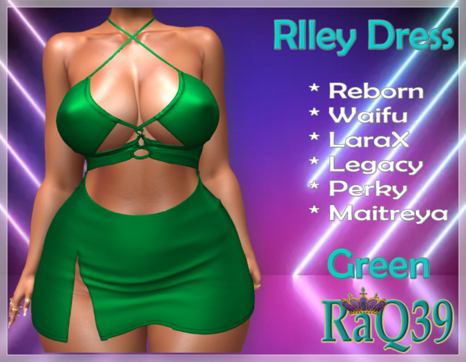 [R39] Riley Dress-Green