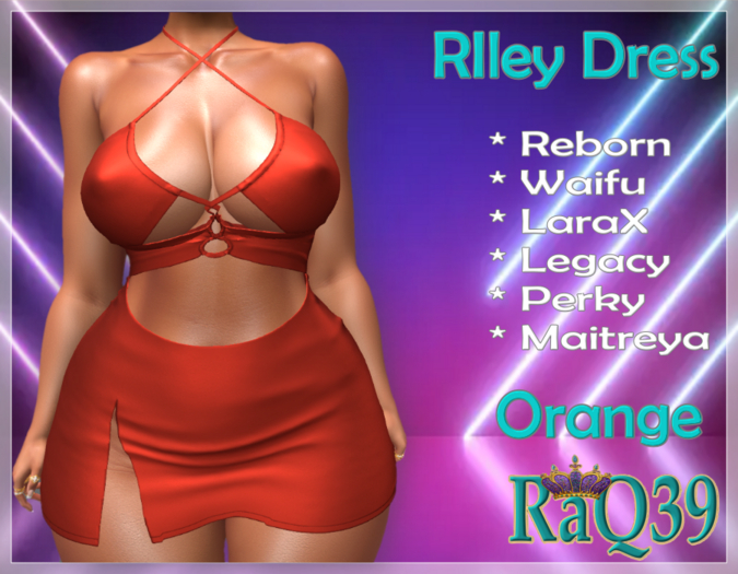 [R39] Riley Dress-Orange