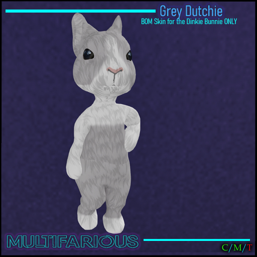 *M* Grey Dutchie Dinkie Bunny Unpacker
