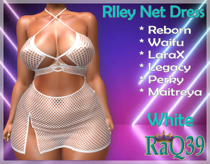 [R39] Riley Net Dress-White