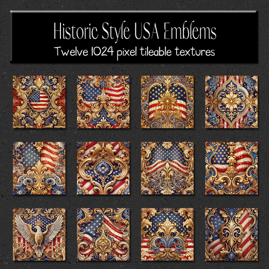 *Wallflowers* Historic Style USA Emblems