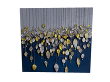 Blue, Gold Leaf art 7 PBR CANVAS