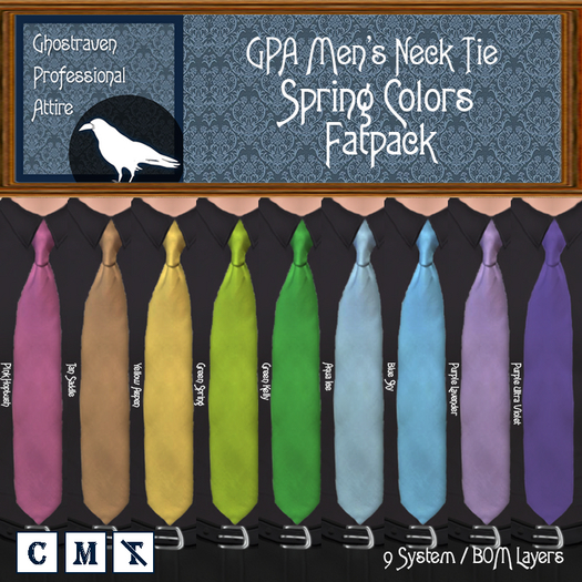 GPA Men's Neck Tie BOM - Fatpack Spring Colors
