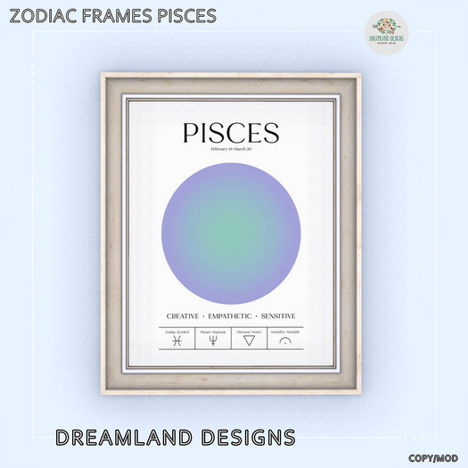 DD Zodiac Frames-Pisces