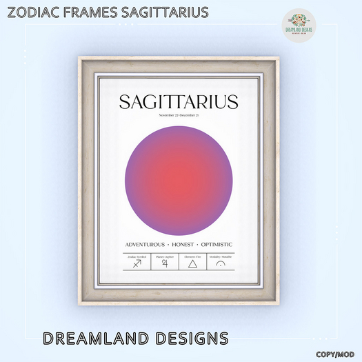 DD Zodiac Frames-Sagittarius