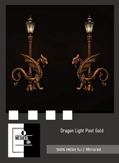 MeshedUp: Dragon Light Post Gold Pack