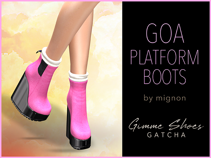 [19]"mignon."- goa platform boots [Maitreya] pink