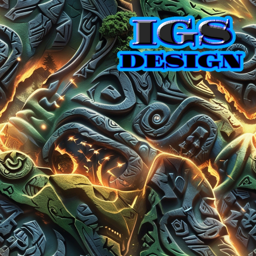 1024*1024 JPEG FULL PERM Seamless Ancient Stones With Runes Texture