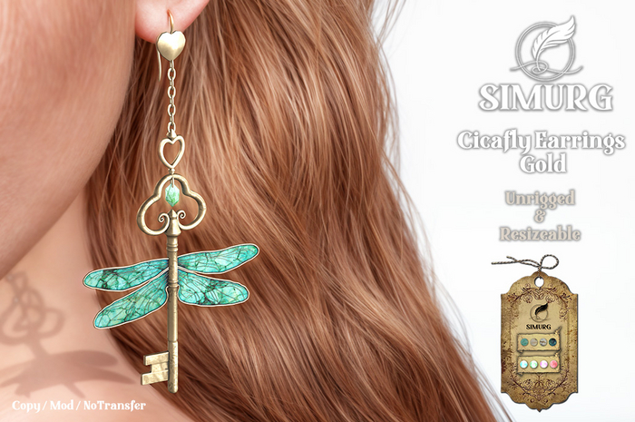 Simurg - Cicafly Earring Gold