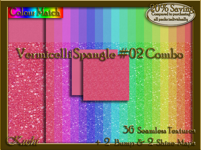 Vermicelli Spangle #02 COMBO Texture Bundle
