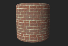 Reddish brick wall PBR material
