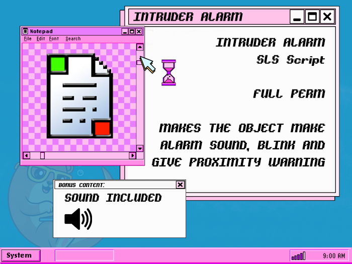 Intruder Alarm / Proximity Warning Script (Full Perm)