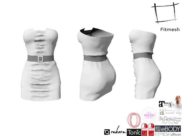 Full Perm Women's Strapless Dress With Belt Maitreya 5.3 LaraX Slink Hourglass Belleza Ocacin Tonic Legacy Ebody Reborn