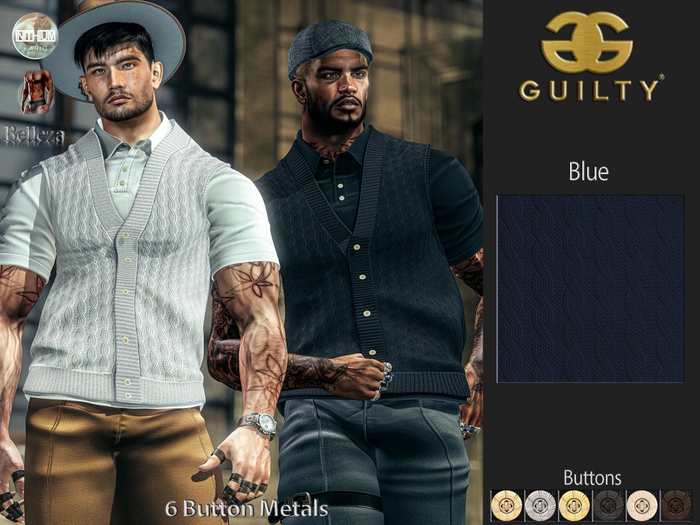 Guilty 184 Neri Shirt & Vest-04 Blue