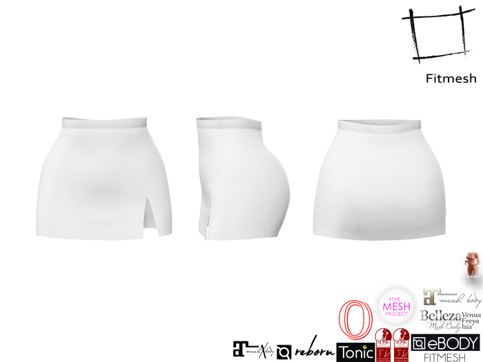 Full Perm Women's High Waist Mini Skirt With Side Slit Maitreya 5.3 LaraX Slink Hourglass Belleza Legacy Ebody Reborn