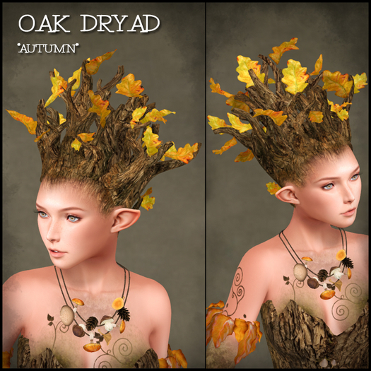 Oak Dryad Hair * AUTUMN * - OakLeaf Hair