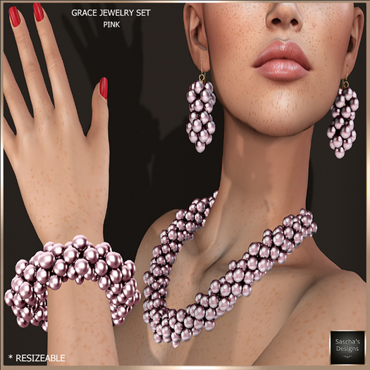SAS - Grace Pink Jewelry Set  