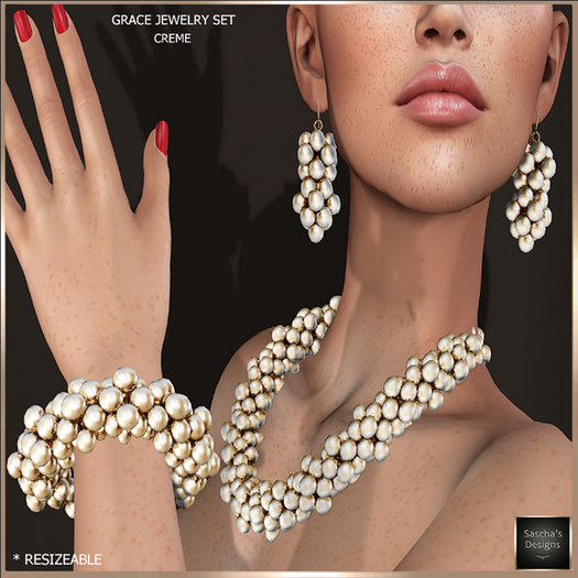 SAS - Grace Creme Jewelry Set 
