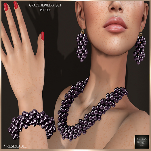SAS - Grace Purple Jewelry Set 