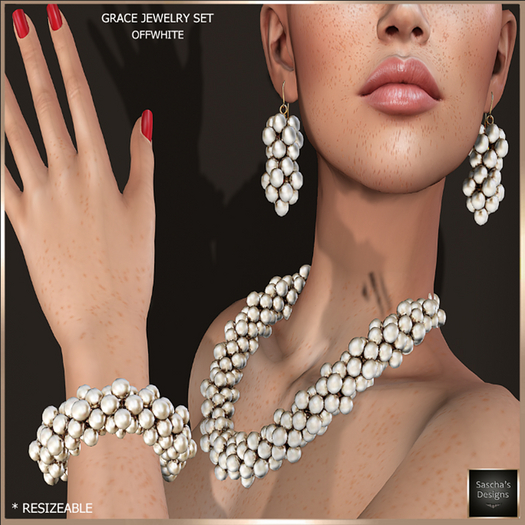 SAS - Grace OffWhite Jewelry Set 