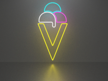 Ice cream 16 neon sign Full Permission