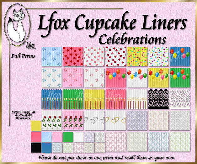 lfox Cupcake Liners - Celebrations