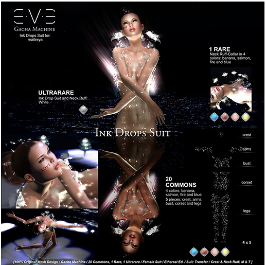 E.V.E. Ink Drops Suit - Legs Salmon
